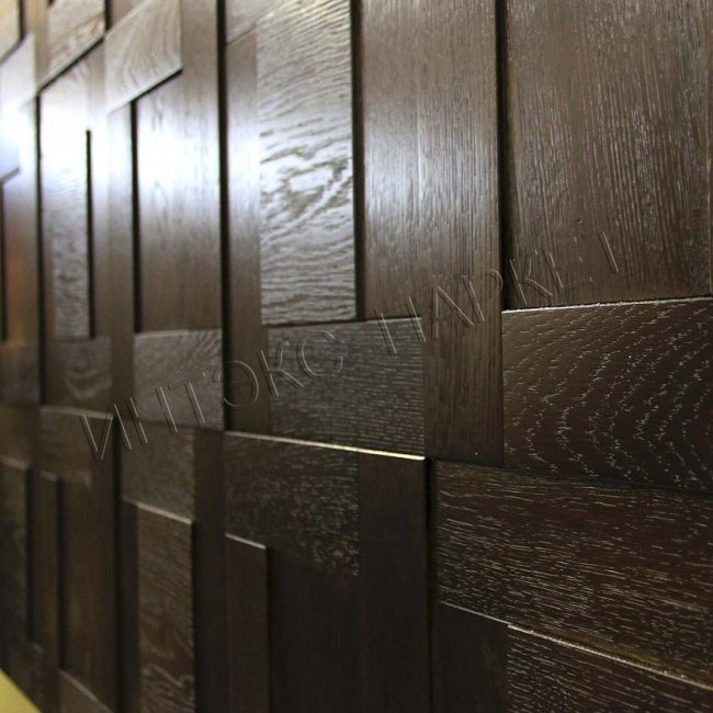 Деревянные стеновые панели 3d мозаика Тринити