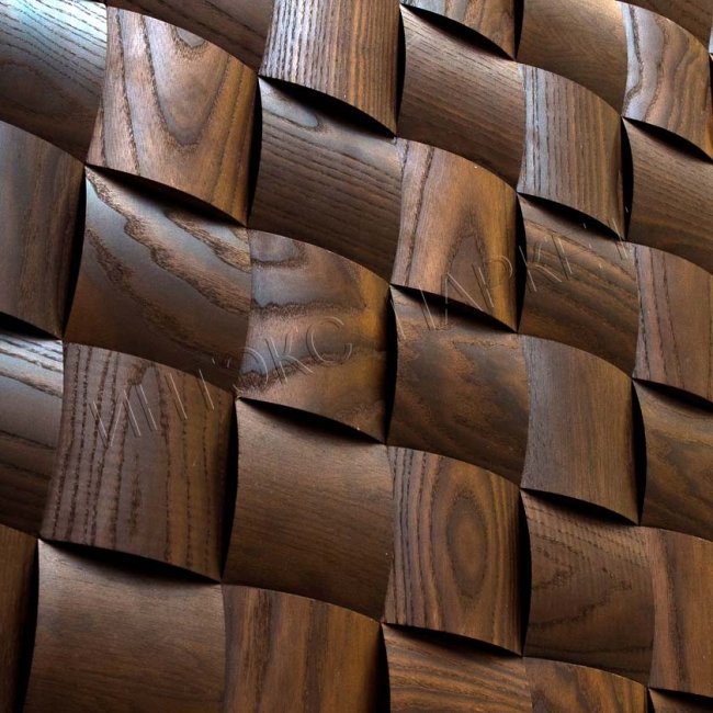 Деревянные стеновые панели 3d мозаика Синтия